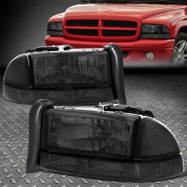 Smoked Lens Headlights 97-04 Dodge Dakota, 98-03 Durango